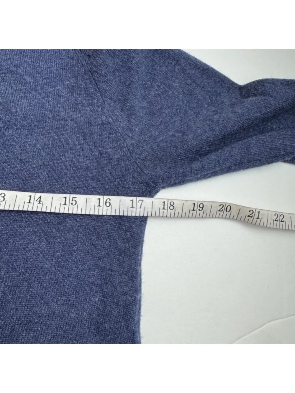 Blossom Cashmere Blue Cowl Neck Sweater Size XS Kangaroo Pocket Oversized Warm